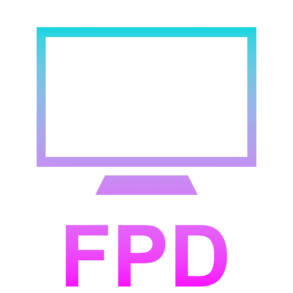 Flat Panel Display Transfer Capable Robot Logo